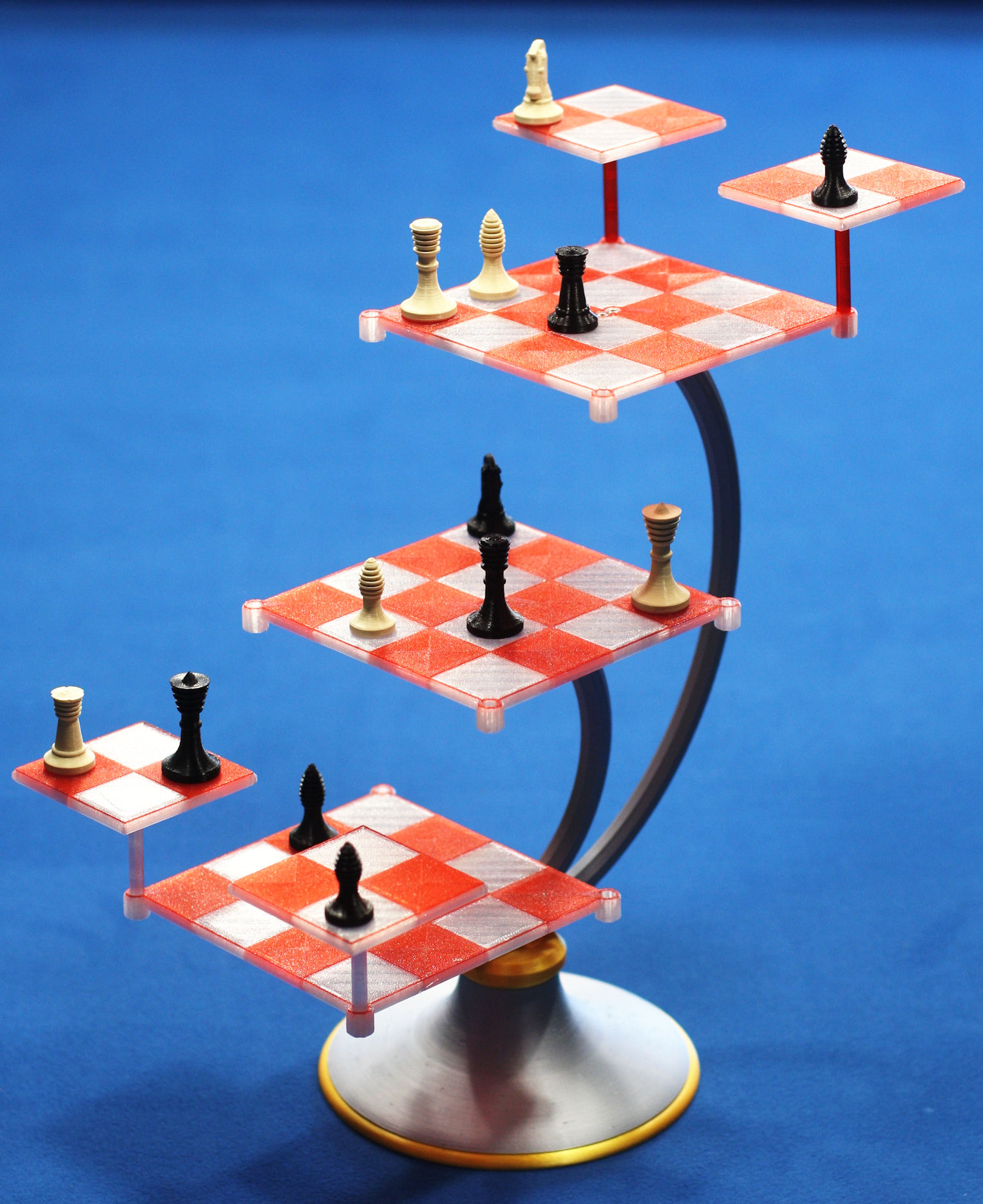 Portable Star Trek 3D Chess with Low Profile Pieces by alan_one